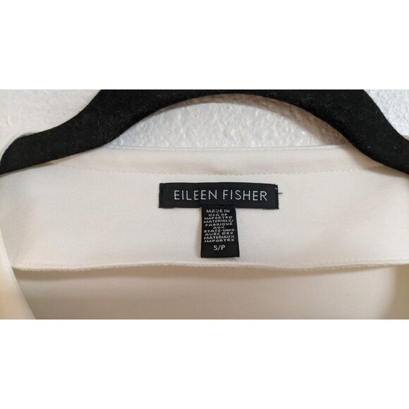 Wmn's EILEEN FISHER Full- Zip Ivory Moto Jacket w/ Side Pockets Small EXCELLENT! - Picture 10 of 15